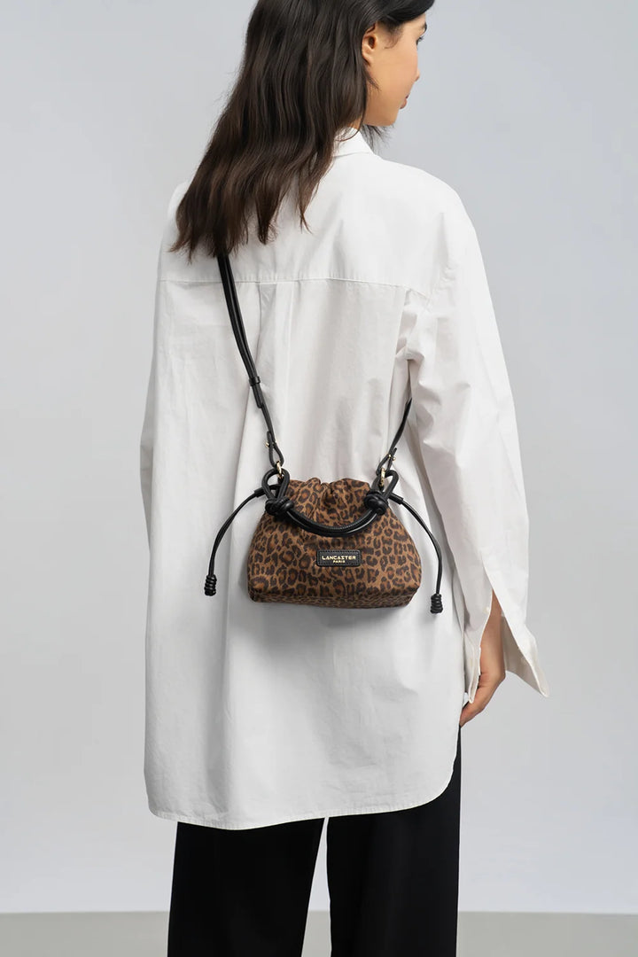Sac besace jungle imprimé léopard marron Lancaster 528-094