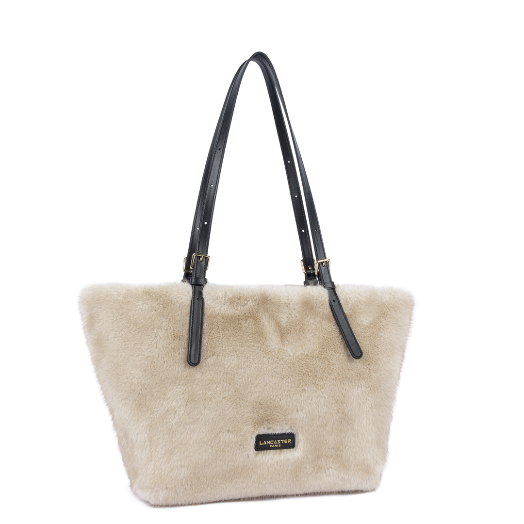 Sac Cabas en moumoute blanche Lancaster 518-092