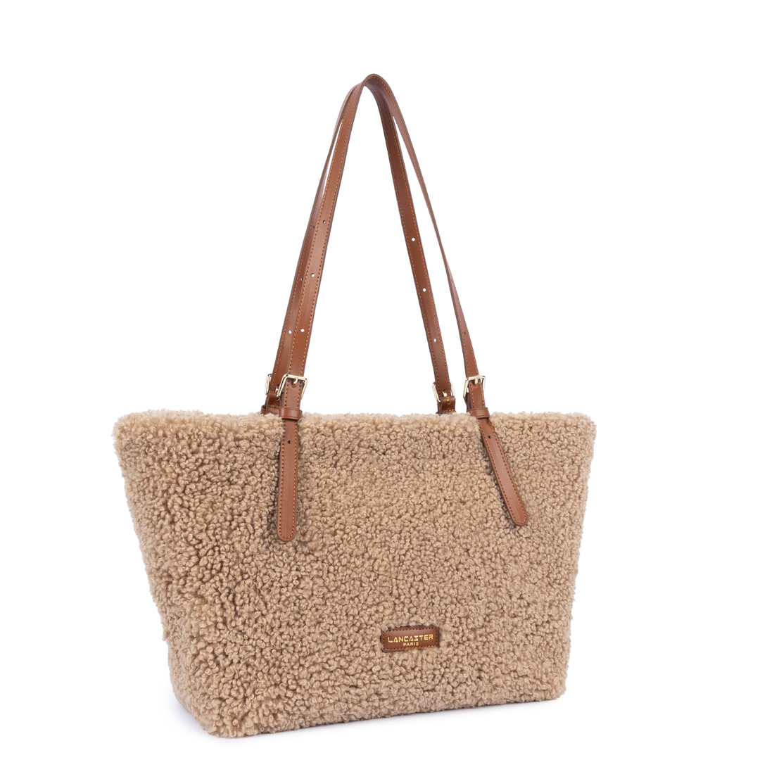 Sac Cabas en moumoute marron Lancaster 518-092