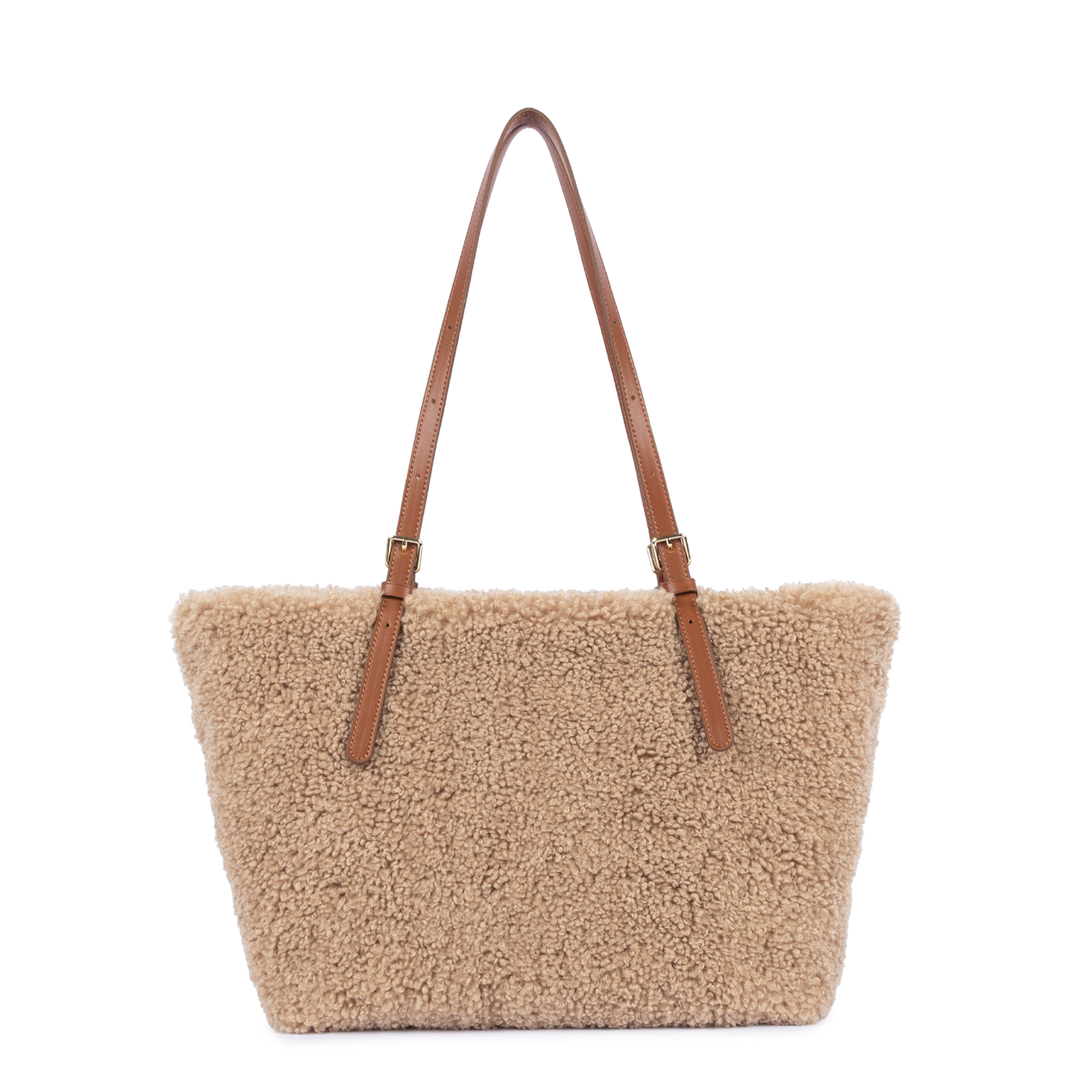 Sac Cabas en moumoute marron Lancaster 518-092