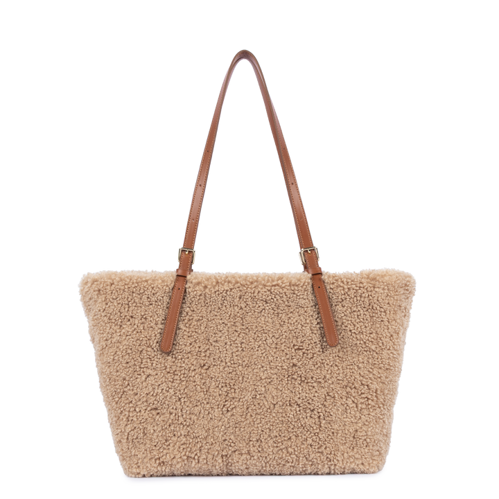 Sac Cabas en moumoute marron Lancaster 518-092