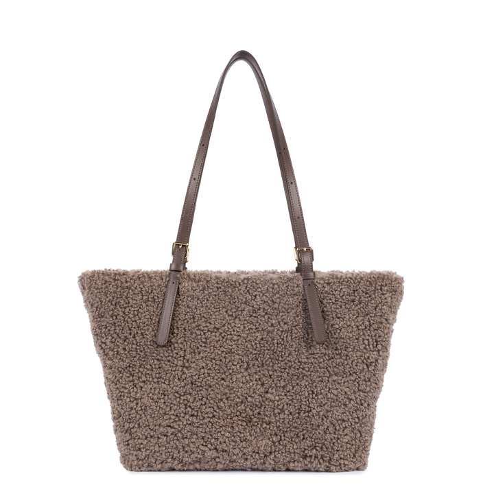 Sac Cabas en moumoute marron Lancaster 518-092