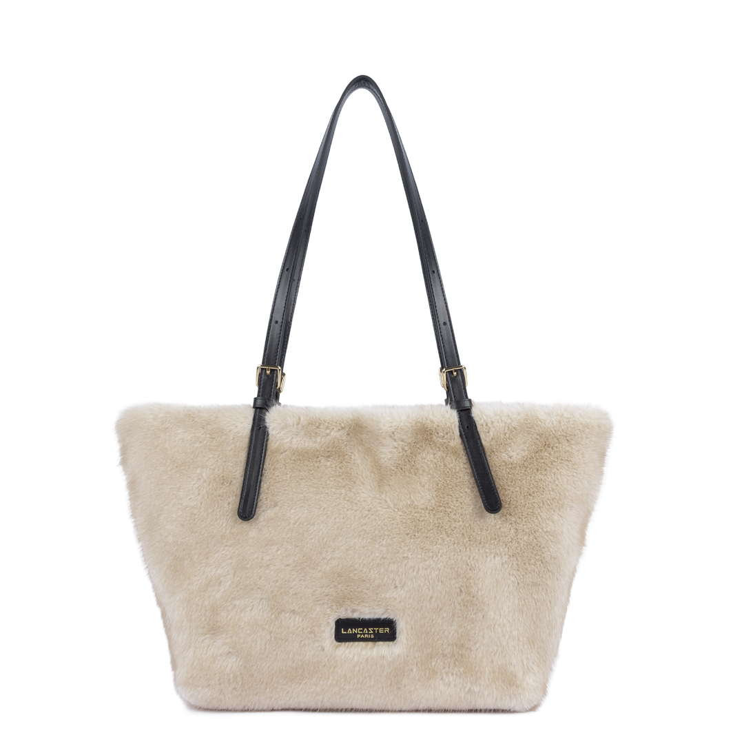 Sac Cabas en moumoute blanche Lancaster 518-092