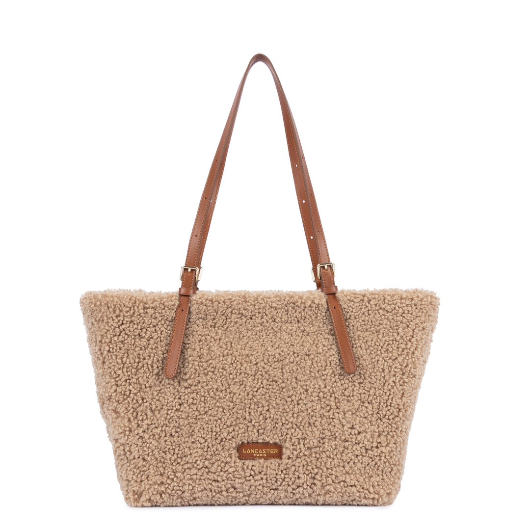 Sac Cabas en moumoute marron Lancaster 518-092