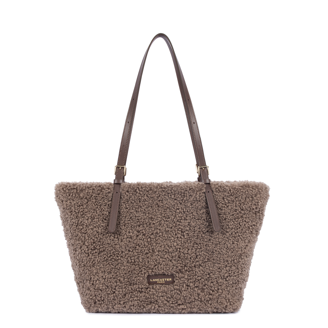 Sac Cabas en moumoute marron Lancaster 518-092