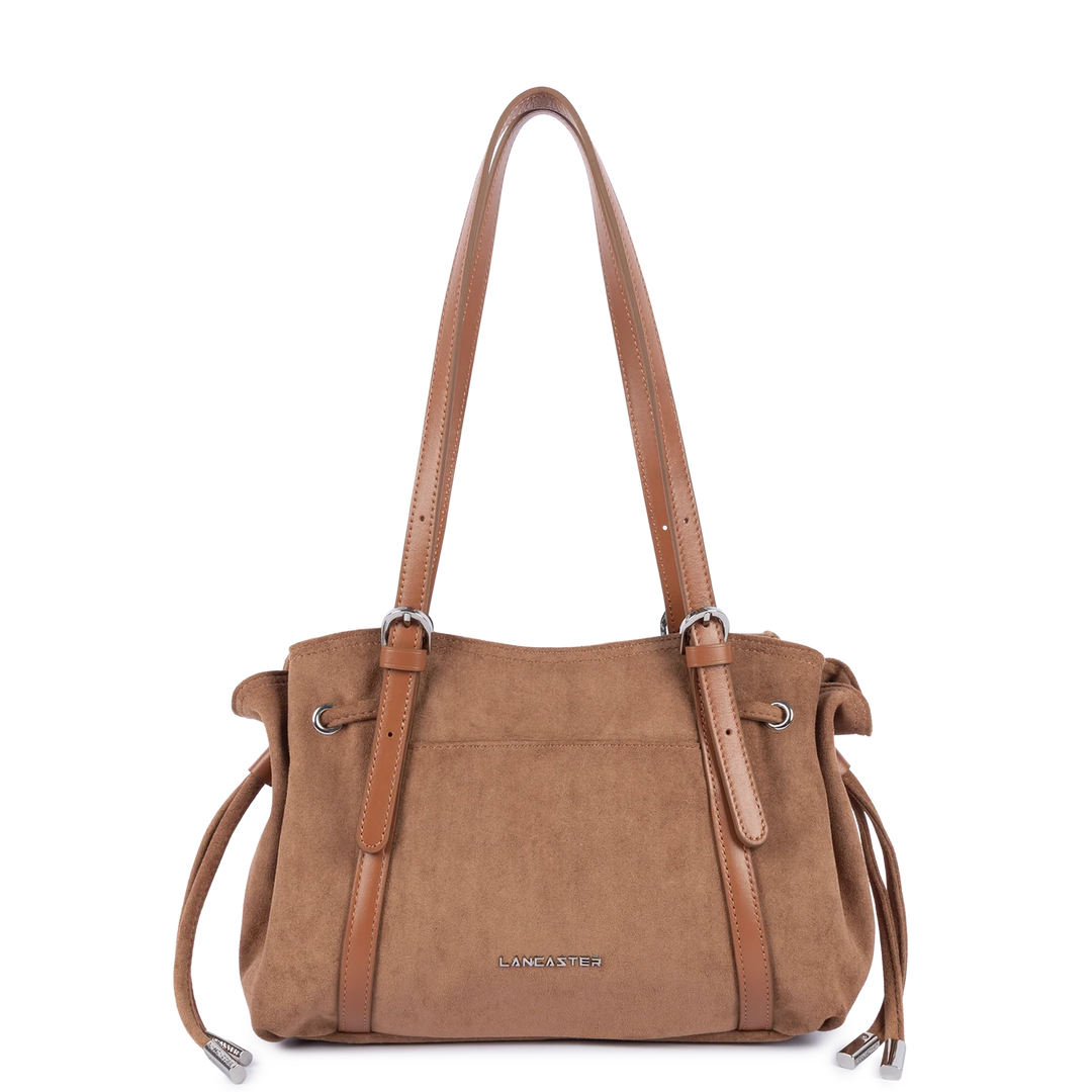 Sac à main en velours camel Lancaster 518-096