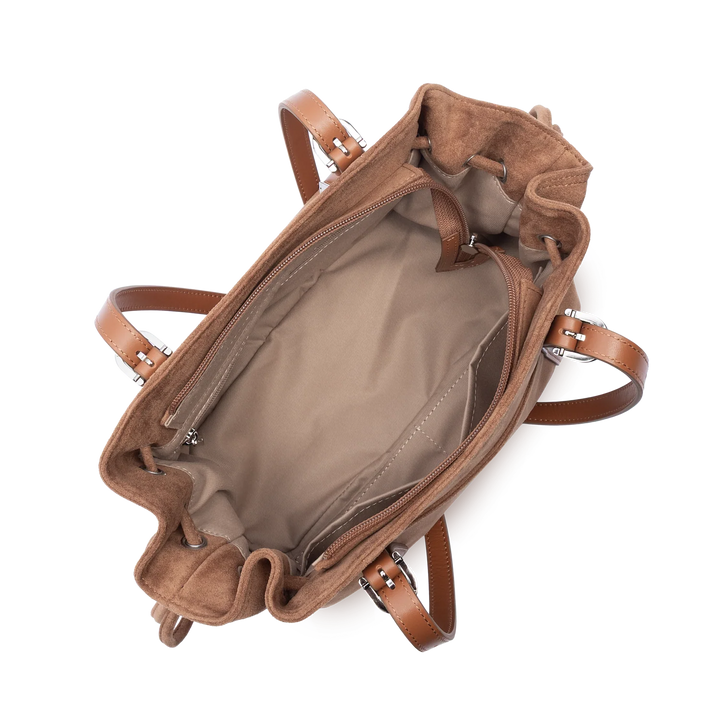 Sac à main en velours camel Lancaster 518-096