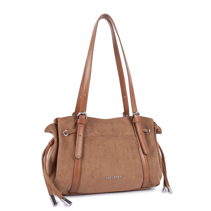 Sac à main en velours camel Lancaster 518-096