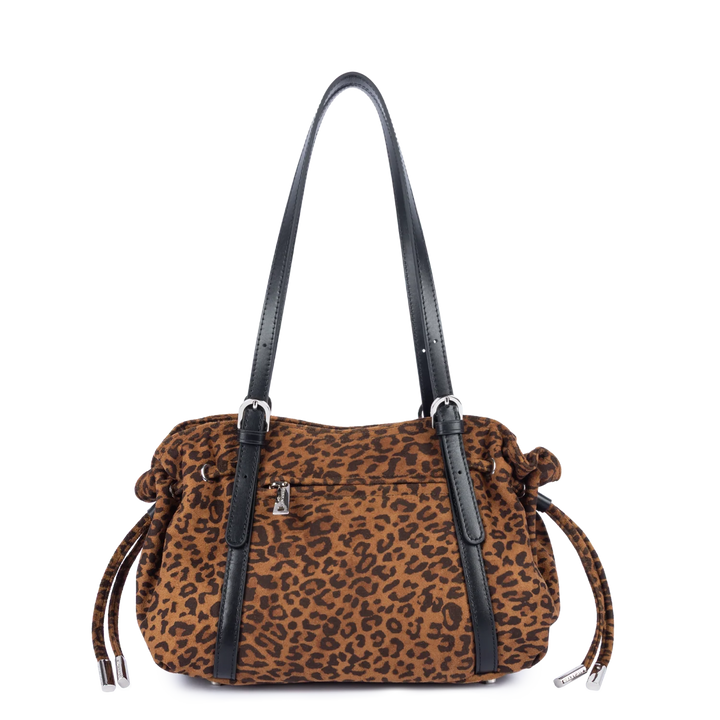 Sac à main en velours léopard Lancaster 518-096
