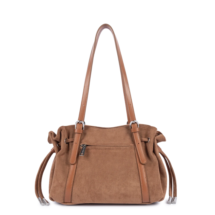 Sac à main en velours camel Lancaster 518-096
