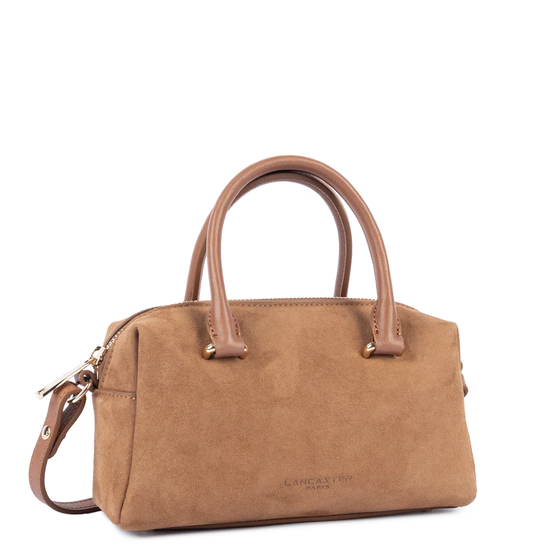Sac à main Suede Cube en velours camel Lancaster 530-52