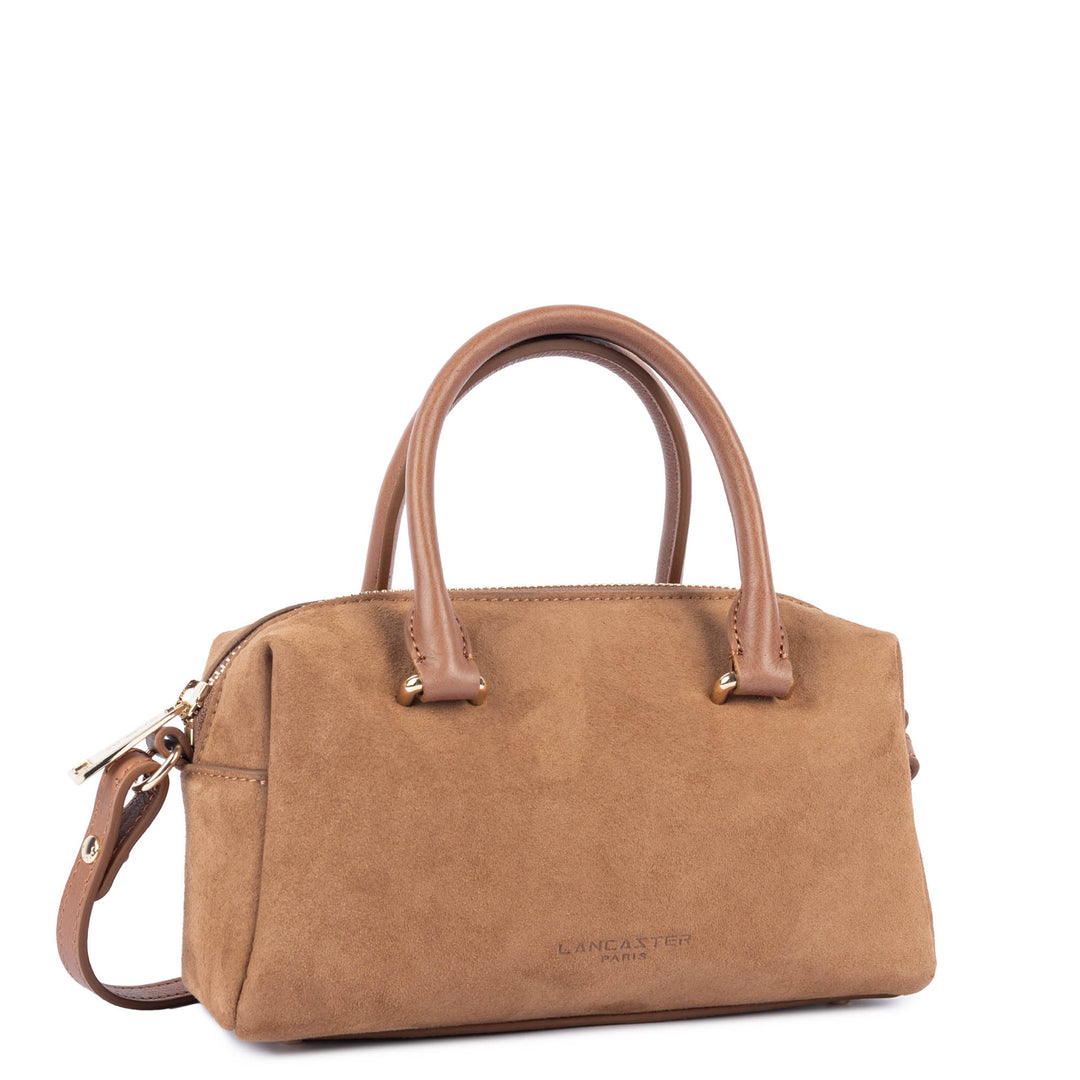 Sac à main Suede Cube en velours camel Lancaster 530-53