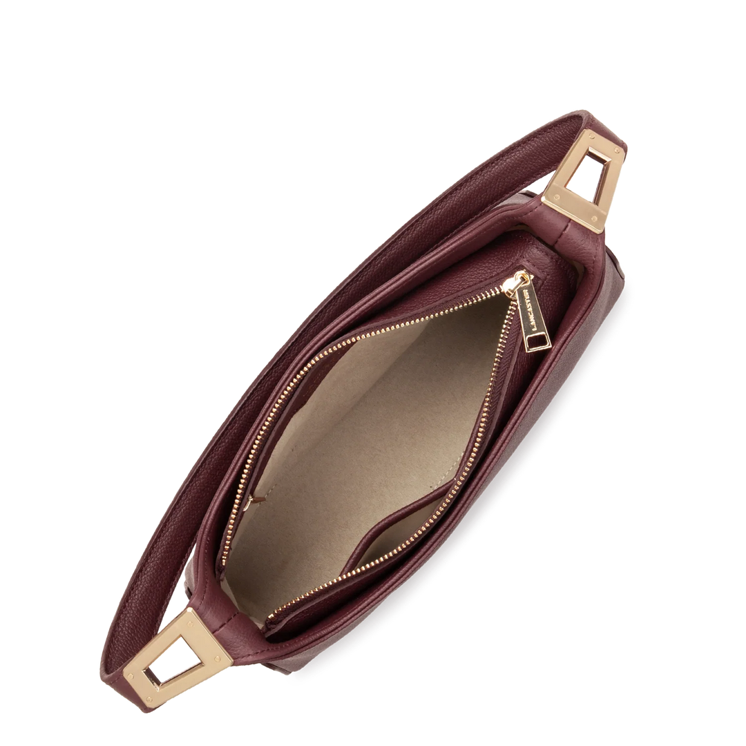Sac à main en cuir bordeaux Lancaster Lychee Ace 422-039 