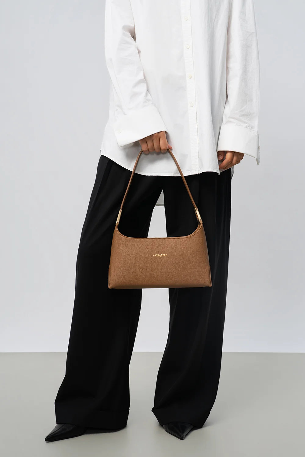 Sac à main en cuir marron Lancaster Lychee Ace 422-039 