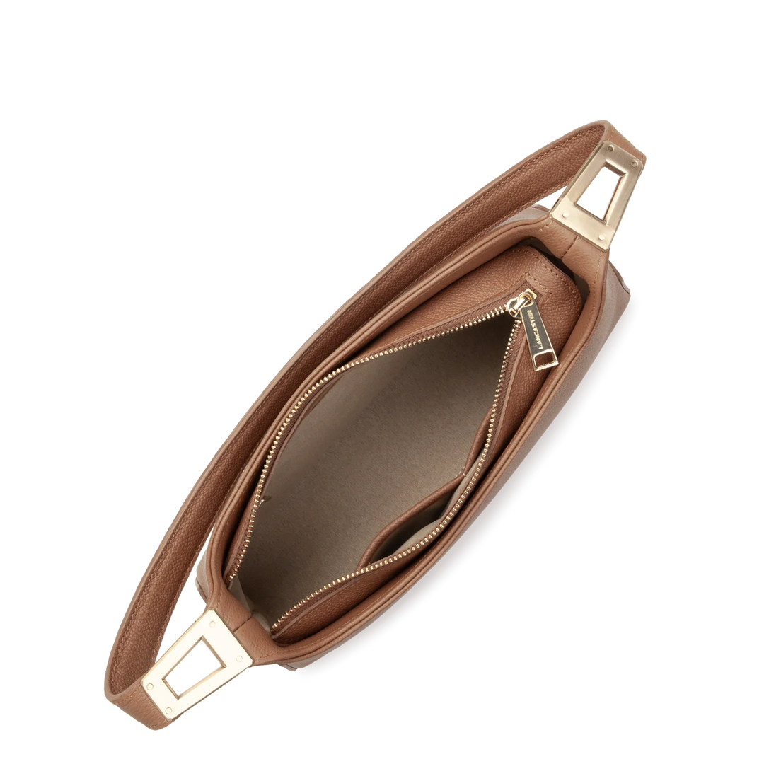 Sac à main en cuir marron Lancaster Lychee Ace 422-039 
