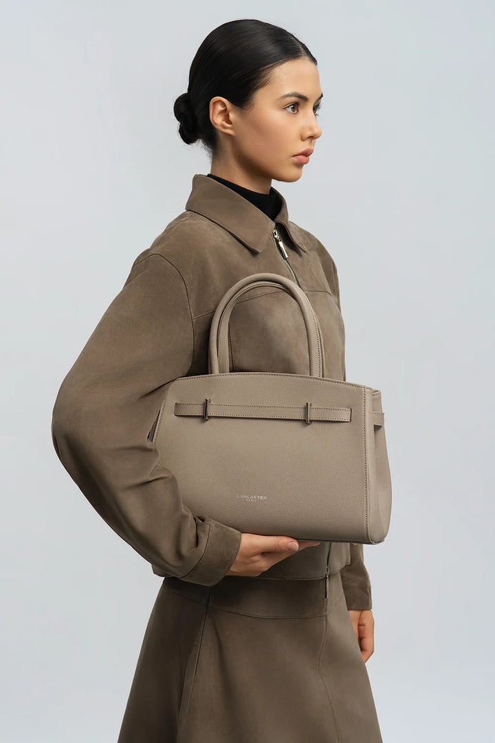 Sac à main en cuir beige Lancaster Sierra FR 433-011 pour femmes