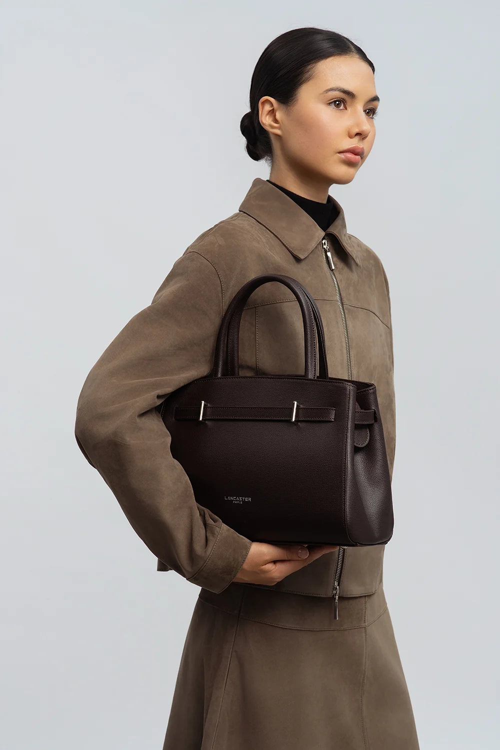 Sac à main en cuir marron Lancaster Sierra FR 433-011 pour femmes