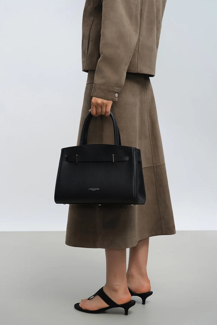 Sac à main en cuir noir Lancaster Sierra FR 433-011 pour femmes