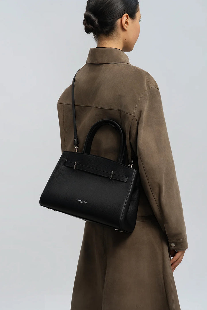 Sac à main en cuir noir Lancaster Sierra FR 433-011 pour femmes