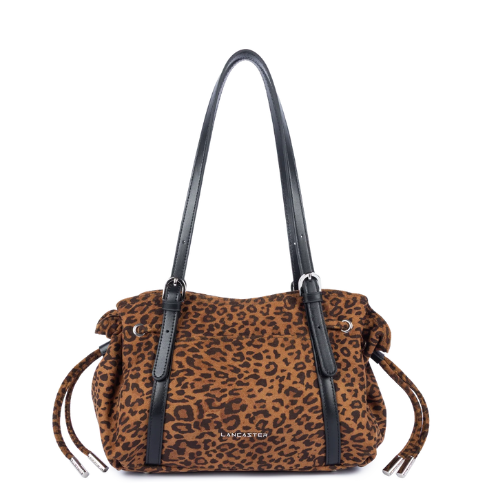 Sac à main en velours léopard Lancaster 518-096