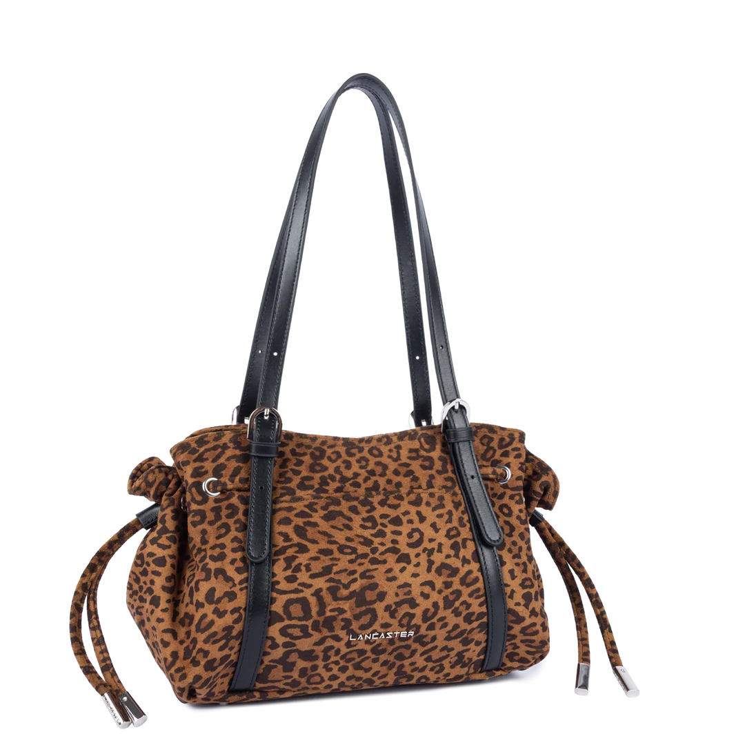 Sac à main en velours léopard Lancaster 518-096
