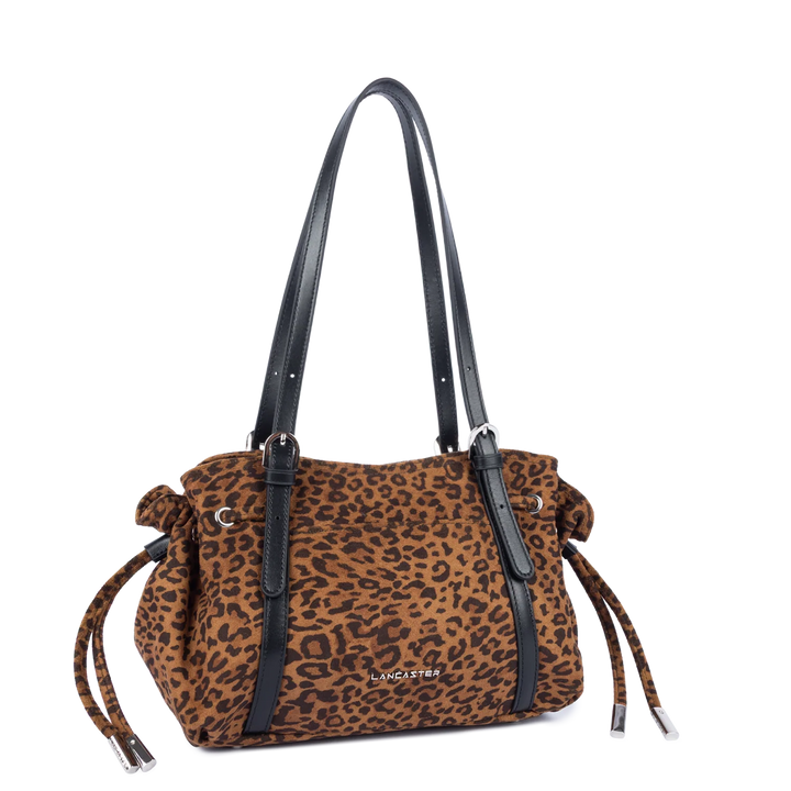 Sac à main en velours léopard Lancaster 518-096