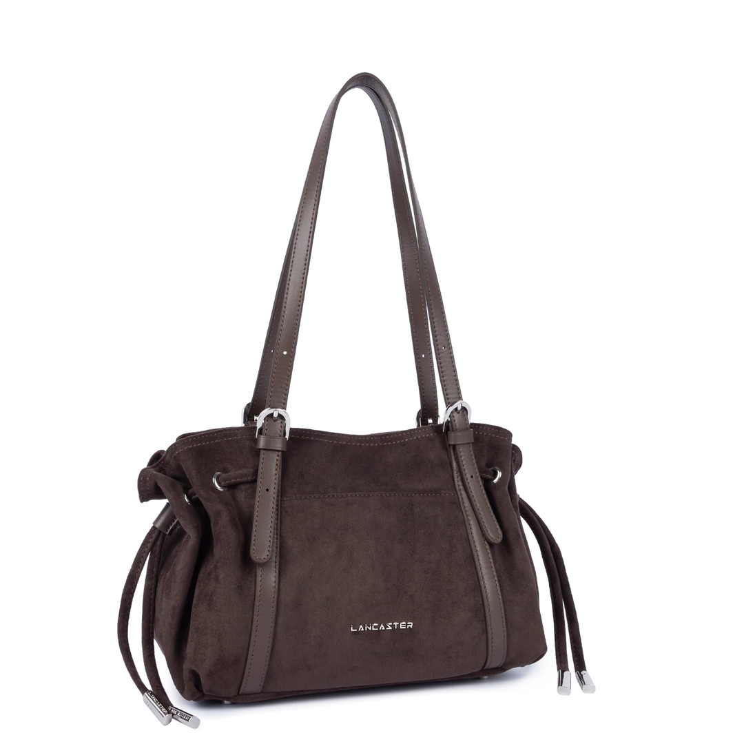 Sac à main en velours marron Lancaster 518-096