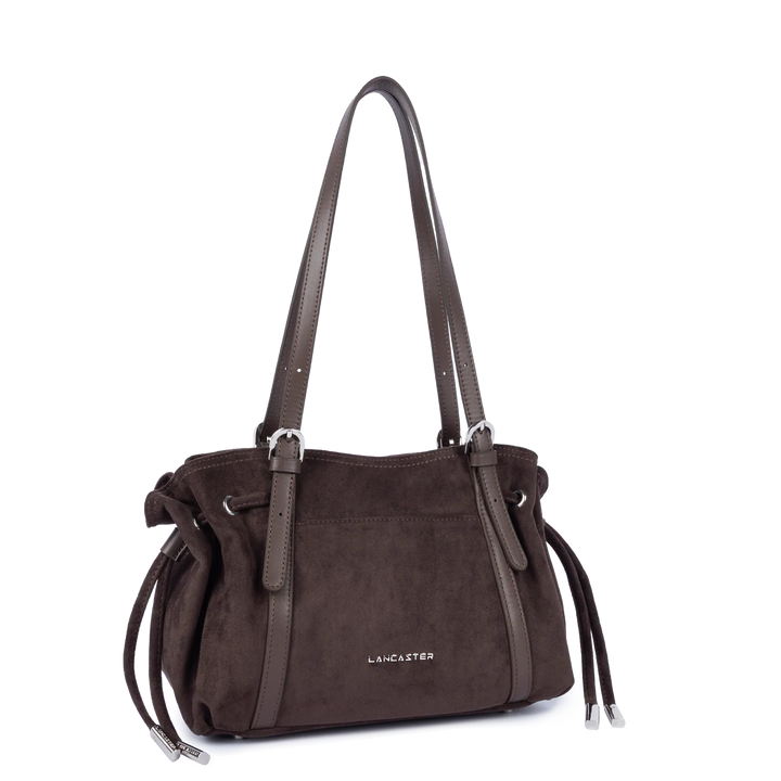 Sac à main en velours marron Lancaster 518-096