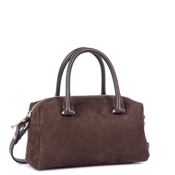 Sac à main Suede Cube en velours marron Lancaster 530-53