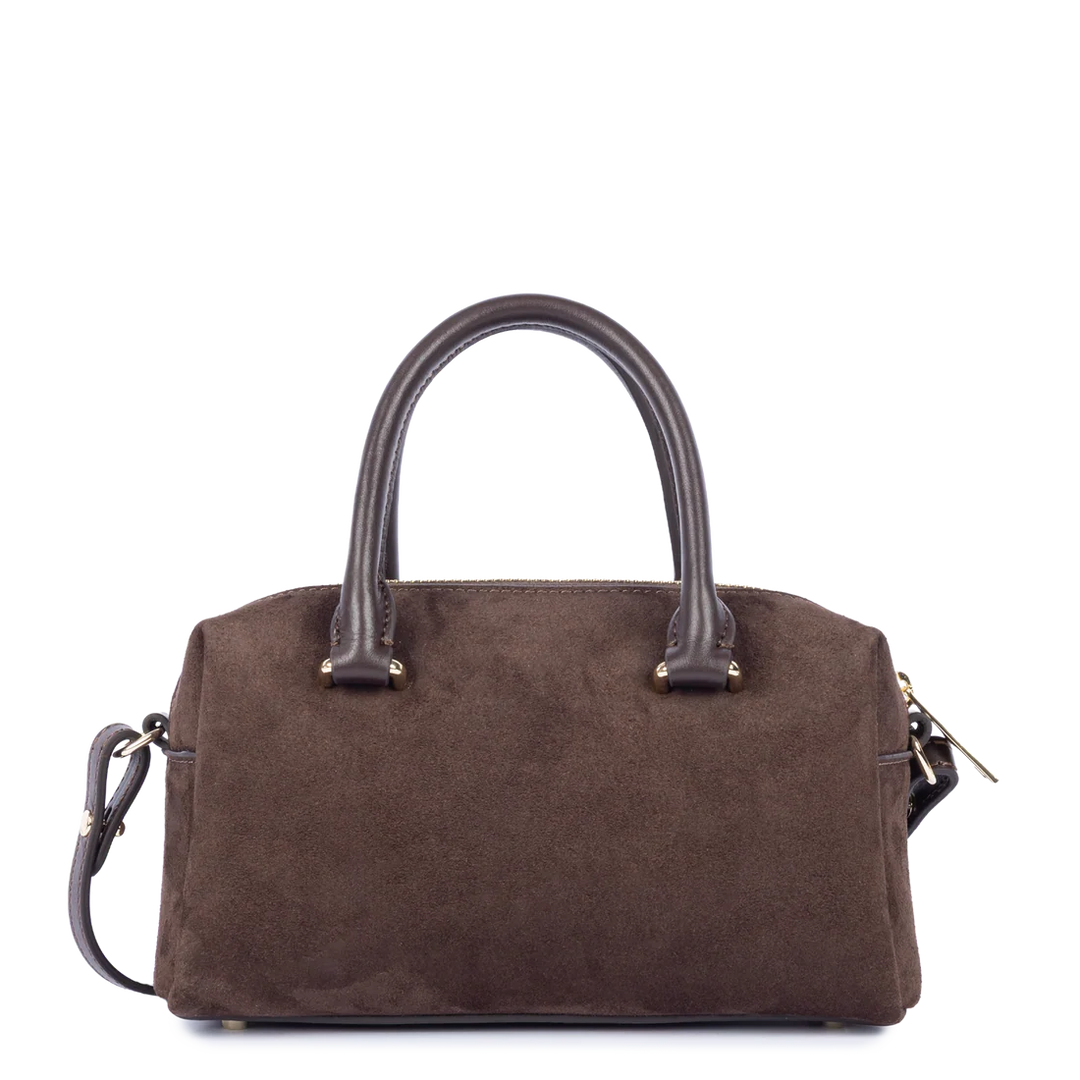 Sac à main Suede Cube en velours camel Lancaster 530-52