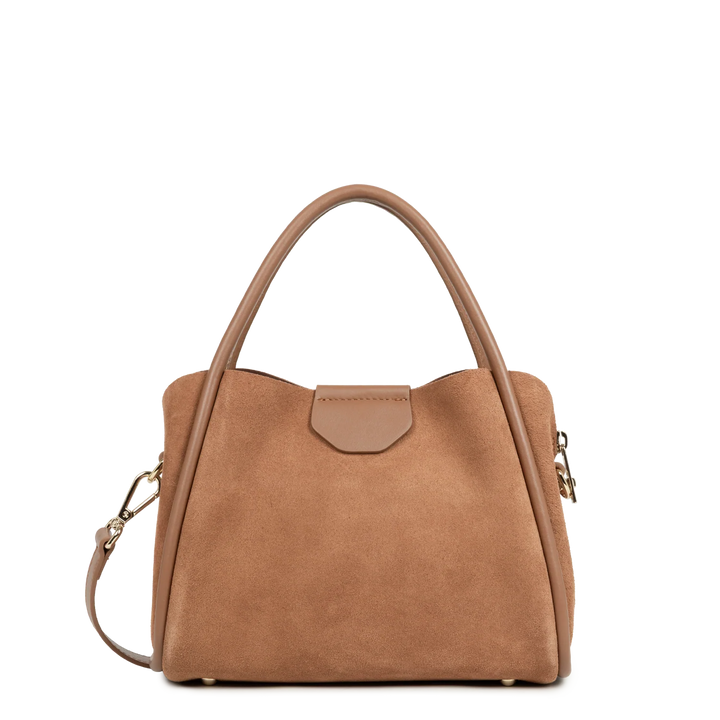 Petit sac à main en suède marron Lancaster 470-100