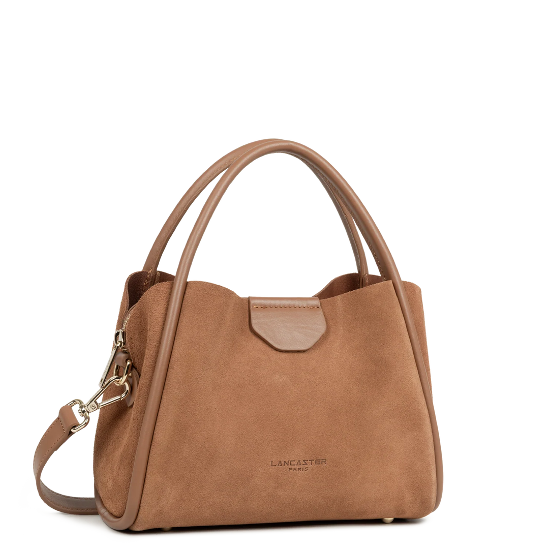 Petit sac à main en suède marron Lancaster 470-100