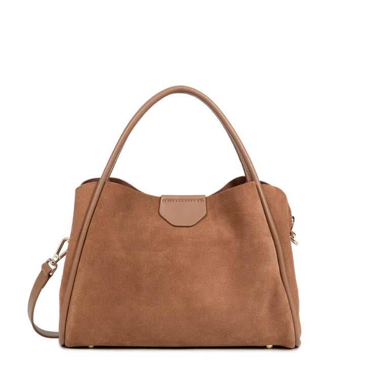 Sac à main en suède marron Lancaster Ida 470-101