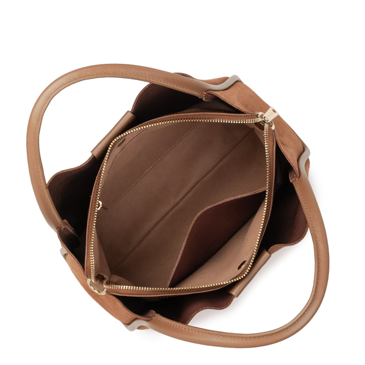 Sac à main en suède marron Lancaster Ida 470-101