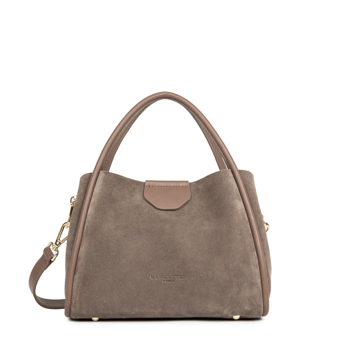 Petit sac à main en suède taupe Lancaster 470-100