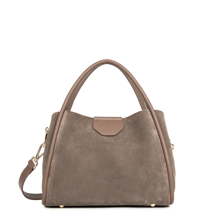 Petit sac à main en suède taupe Lancaster 470-100