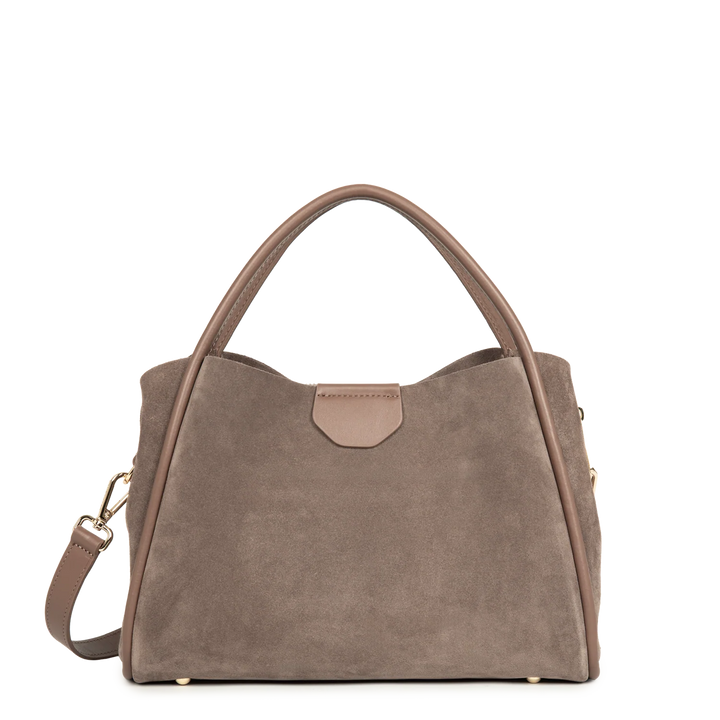 Sac à main en suède taupe Lancaster Ida 470-101