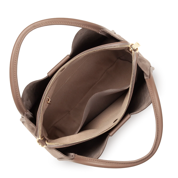 Sac à main en suède taupe Lancaster Ida 470-101