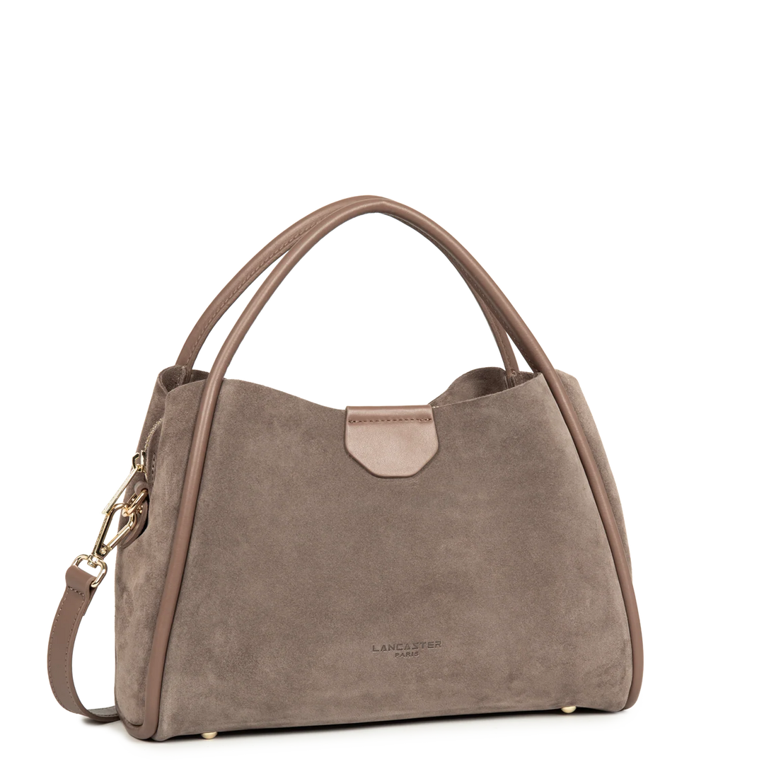 Sac à main en suède taupe Lancaster Ida 470-101