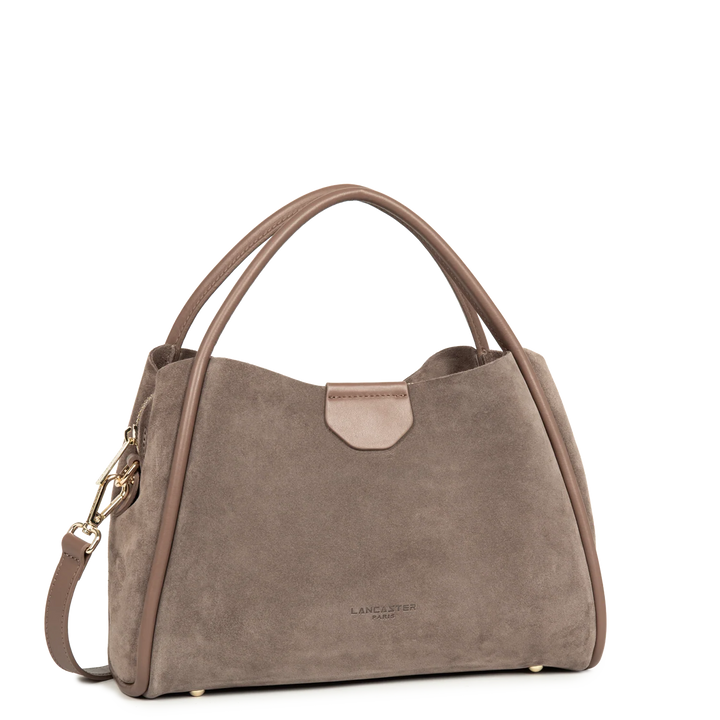 Sac à main en suède taupe Lancaster Ida 470-101