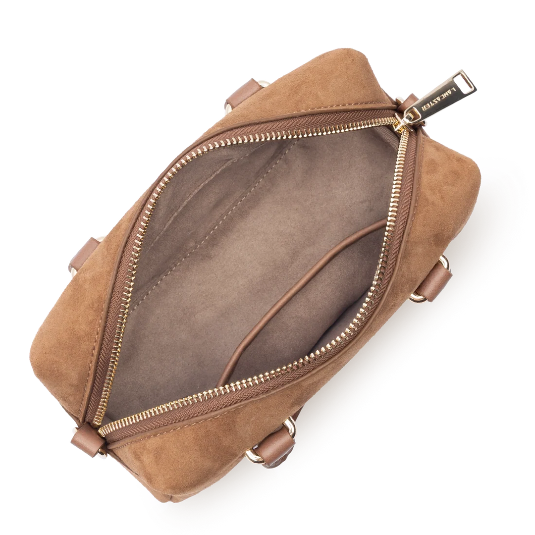 Sac à main Suede Cube en velours camel Lancaster 530-52