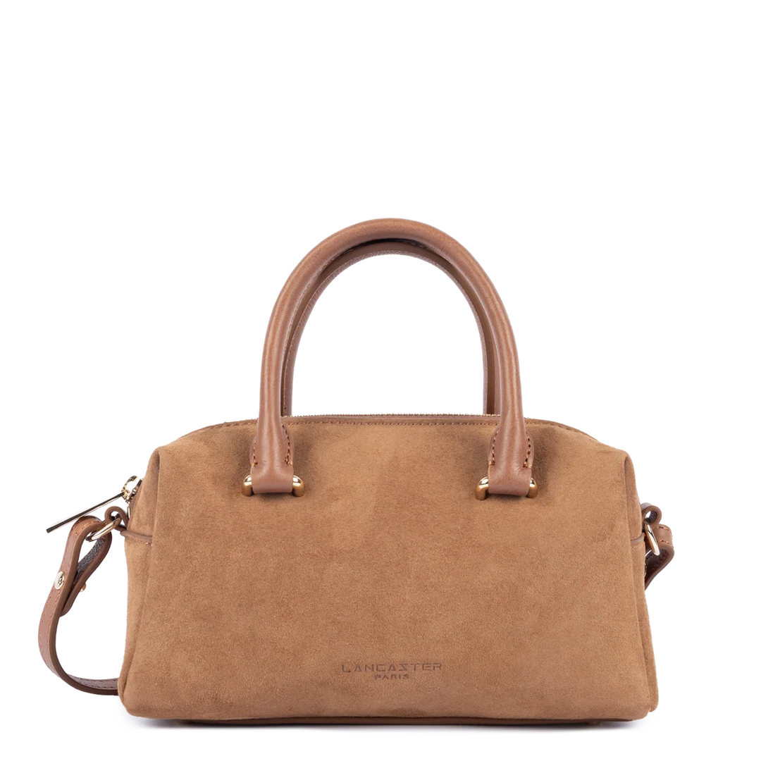Sac à main Suede Cube en velours camel Lancaster 530-52