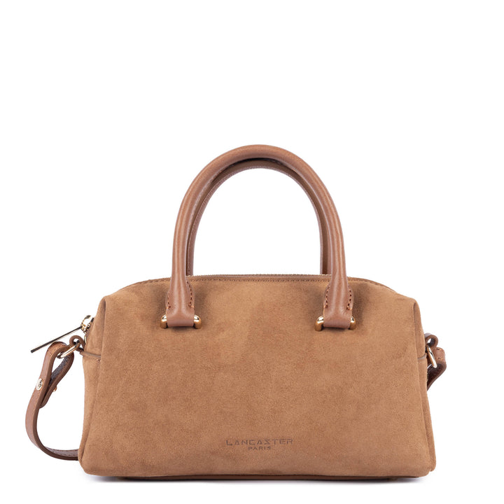 Sac à main Suede Cube en velours camel Lancaster 530-52