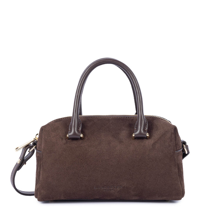 Sac à main Suede Cube en velours marron Lancaster 530-53