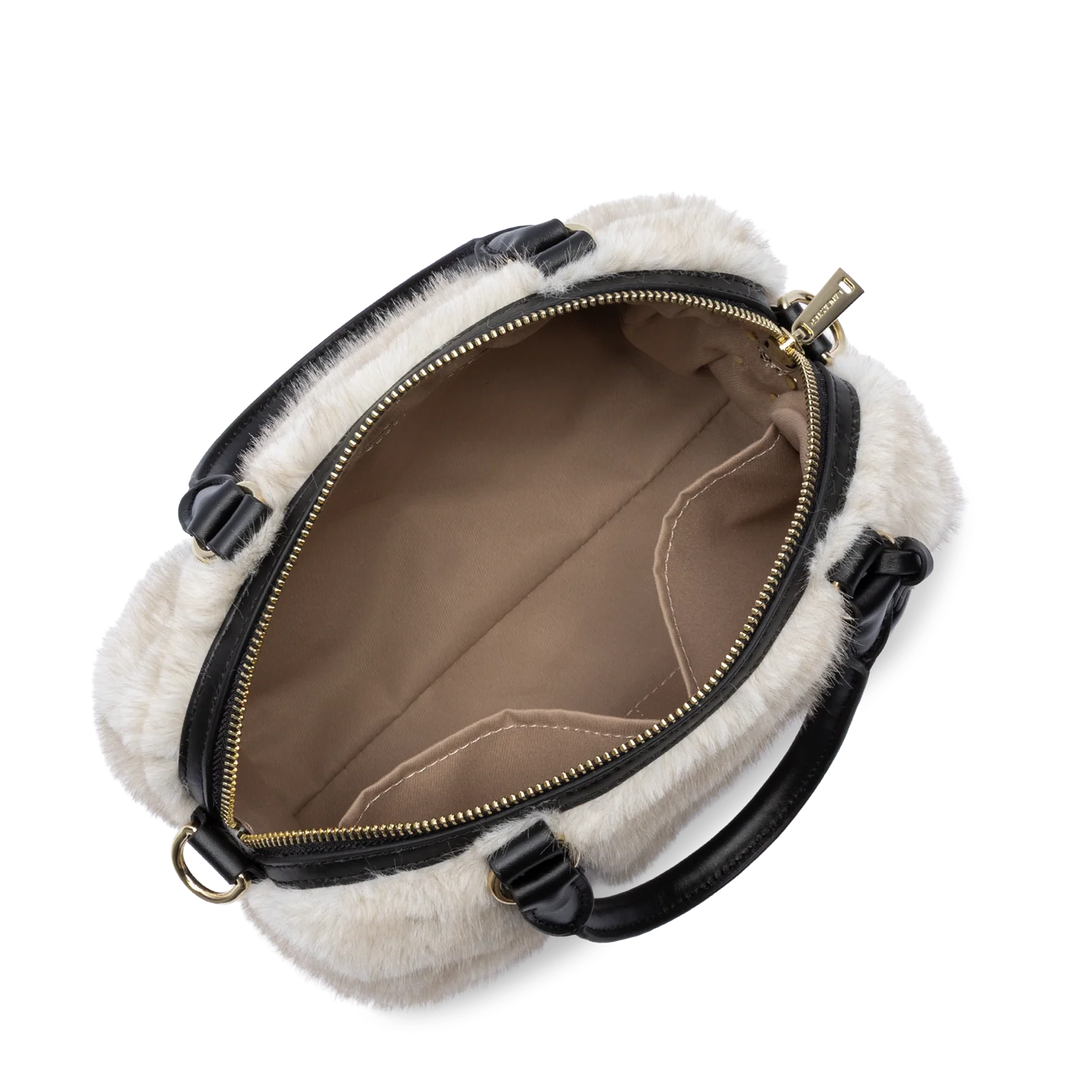 Sac polochon à fourrure blanc Lancaster 518-086