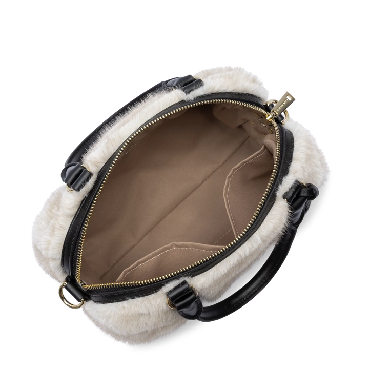 Sac polochon à fourrure blanc Lancaster 518-086