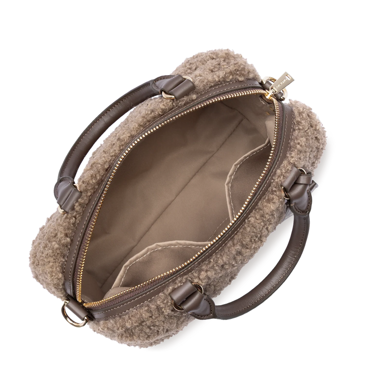 Sac polochon à moumoute marron Lancaster 518-086