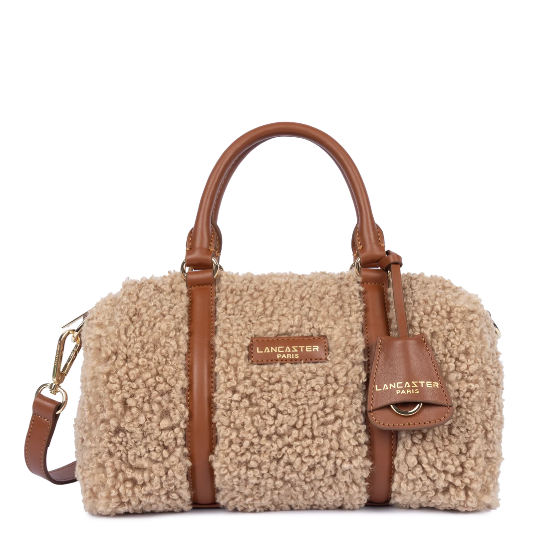 Sac polochon à moumoute marron Lancaster 518-086