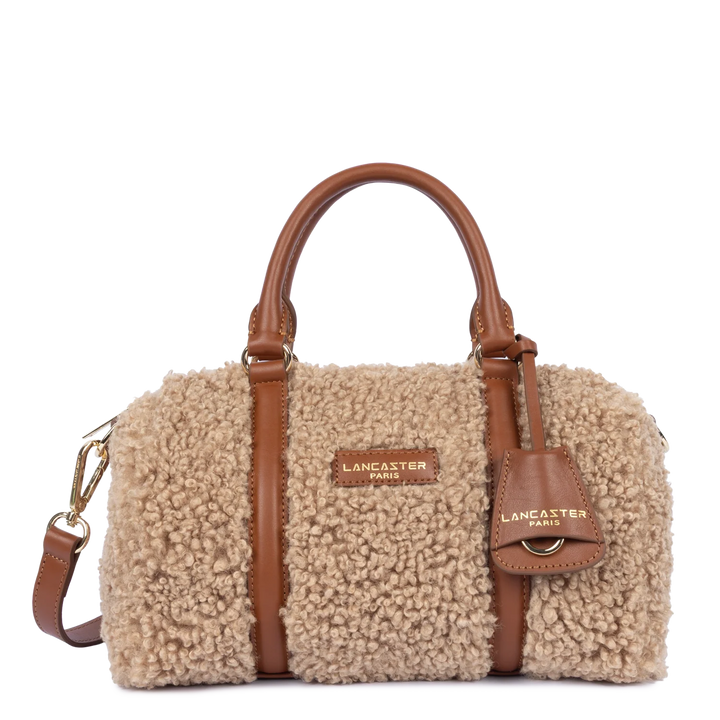 Sac polochon à moumoute marron Lancaster 518-086