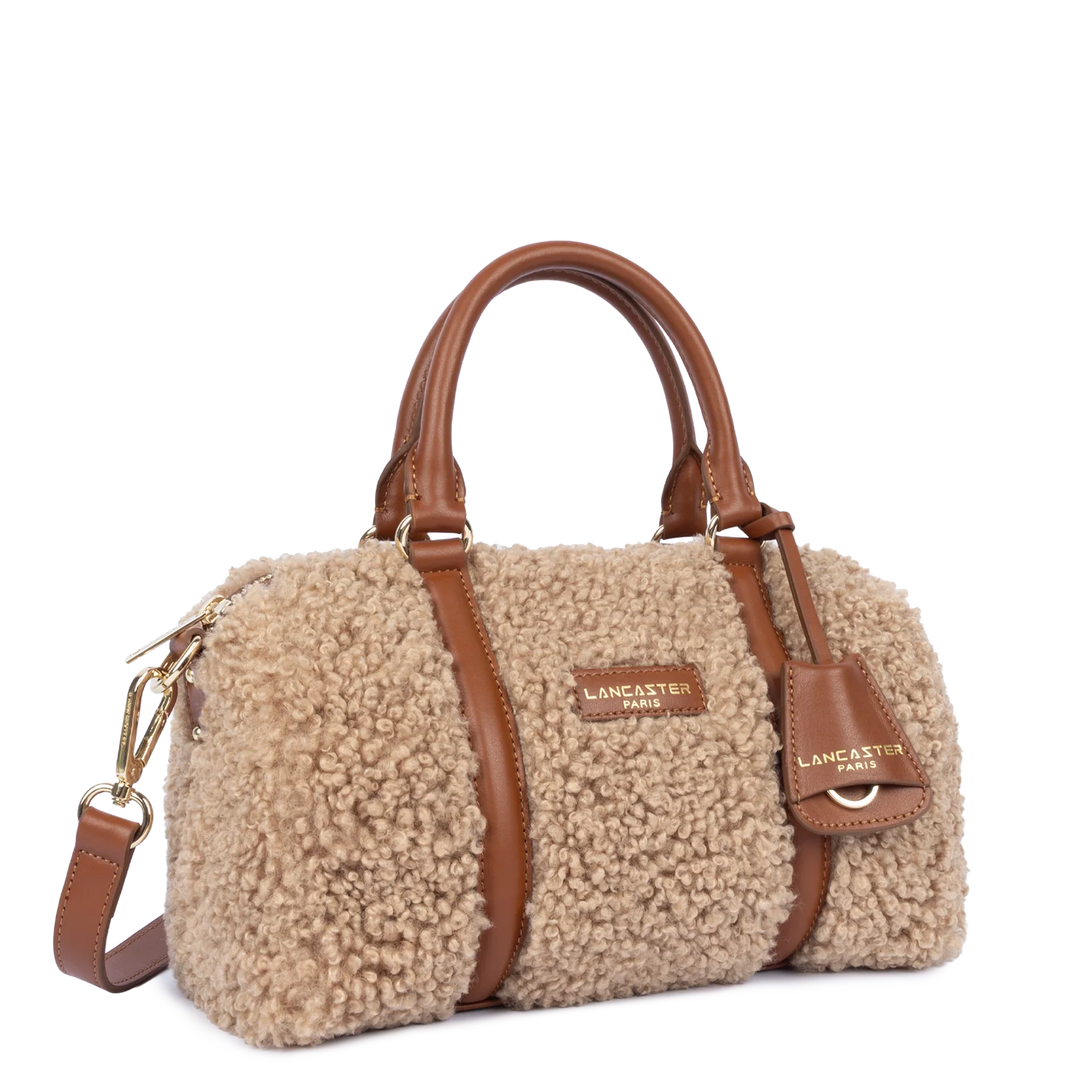 Sac polochon à moumoute marron Lancaster 518-086